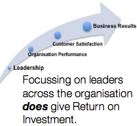 Focussing on leaders across the organisation does give Return on Investment.